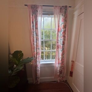 Floral daisy sheer curtains by Opalhouse $30/pair or $15/panel